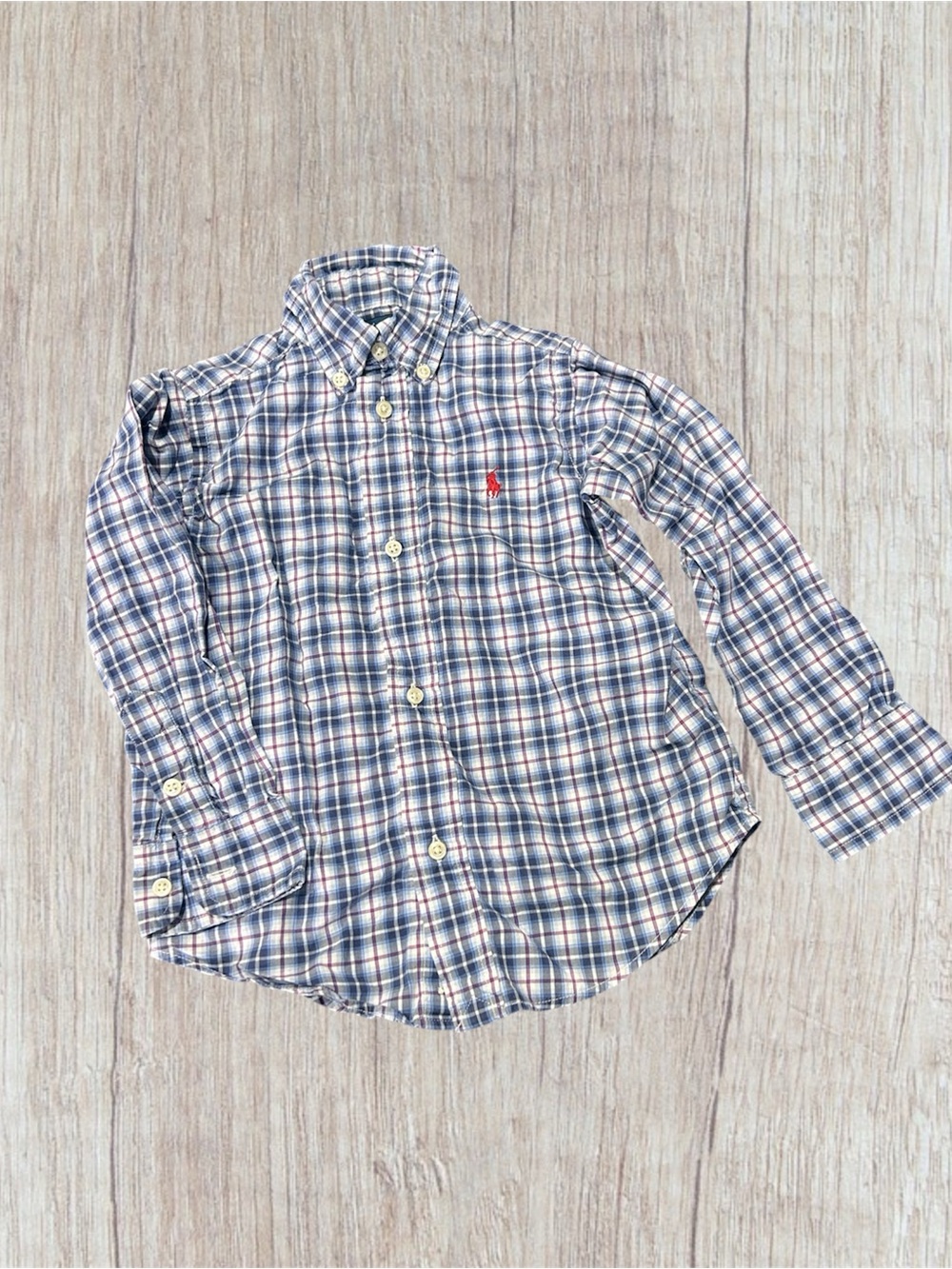Ralph Lauren Classic Plaid Oxford Button Down sz 3